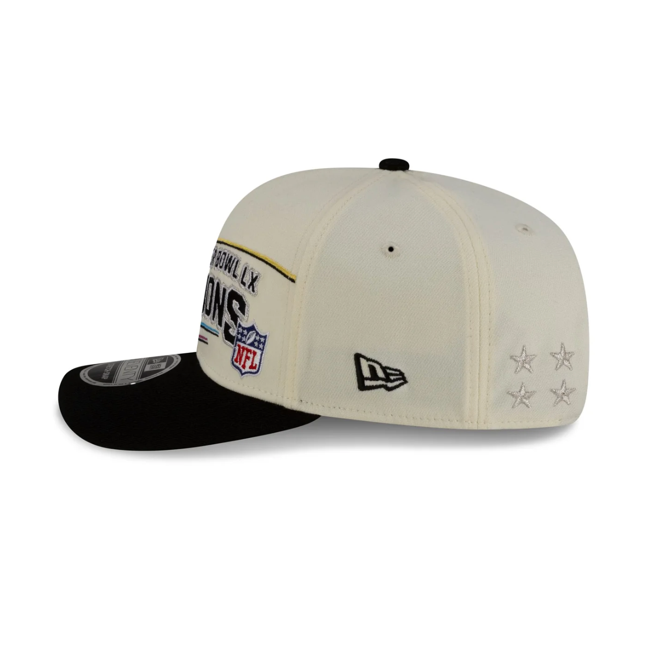 Seattle Seahawks Super Bowl LX Champions Locker Room 9SEVENTY Stretch Snapback Hat - Chrome/Black