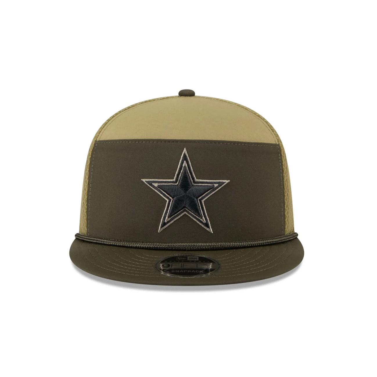 Dallas Cowboys New Era 2025 Salute to Service Split Panel 9FIFTY Snapback Hat - Dark Green