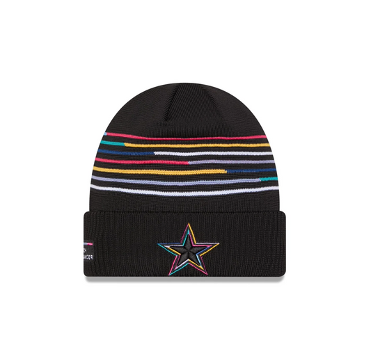 Dallas Cowboys New Era 2025 NFL Crucial Catch Cuffed Knit Hat - Black