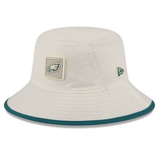 Philadelphia Eagles New Era 2026 NFL Training Camp Sport Bucket Hat - Cream