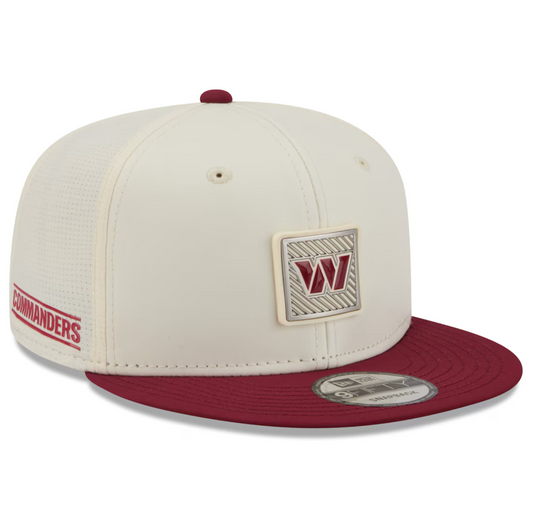Washington Commanders New Era 2026 NFL Training Camp 9FIFTY Adjustable Hat - Cream/Burgundy