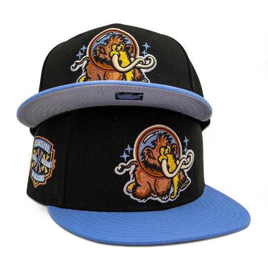 Erie Seawolves "ICED OUT" Exclusive New Era 59Fifty Fitted Hat - Black/Sky
