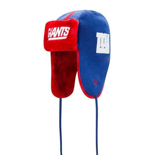 New York Giants New Era NFL Helmet Head Trapper Knit Hat - Red/ Royal