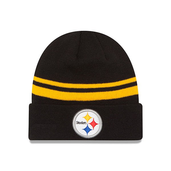 Pittsburgh Steelers New Era STRIPED Cuffed Knit NFL Hat