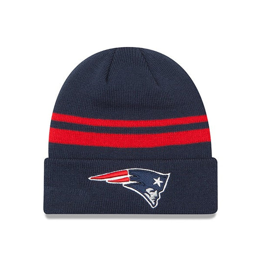 New England Patriots New Era STRIPED Cuffed Knit NFL Hat