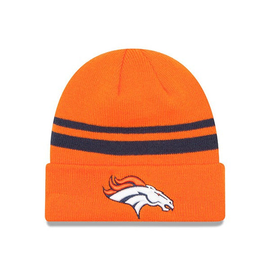 Denver Broncos New Era STRIPED Cuffed Knit NFL Hat