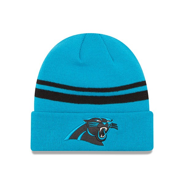 Carolina Panthers New Era STRIPED Cuffed Knit NFL Hat