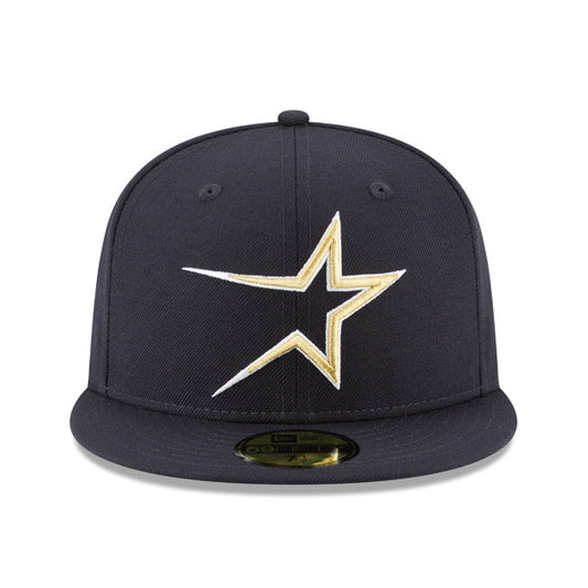 Houston Astros New Era 1994 Cooperstown Collection 59Fifty Fitted Hat - Navy/Gold