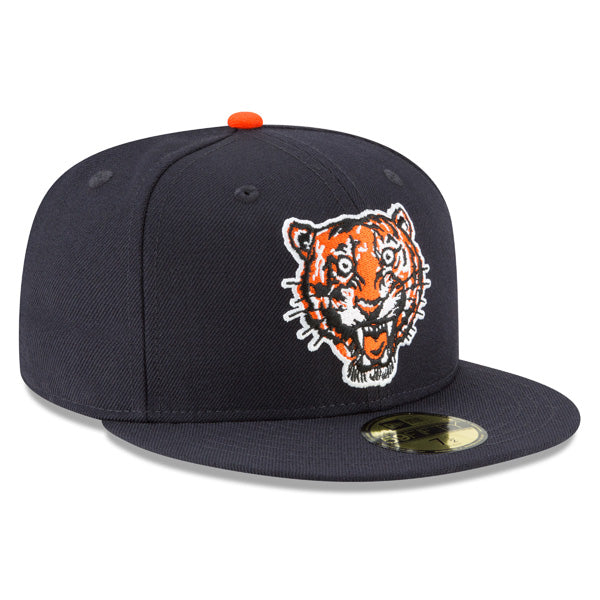 Detroit Tigers New Era 1957 Cooperstown Collection 59Fifty Fitted Hat - Navy/Orange