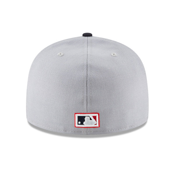 Cleveland Indian New Era 2002 Cooperstown Collection 59Fifty Fitted Hat - Gray/Navy