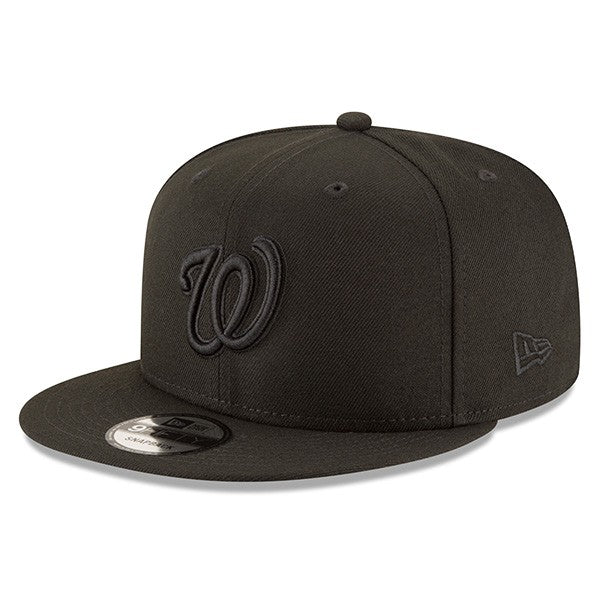 Washington Nationals Basic Snapback 9Fifty New Era MLB Adjustable Hat - Black/Black