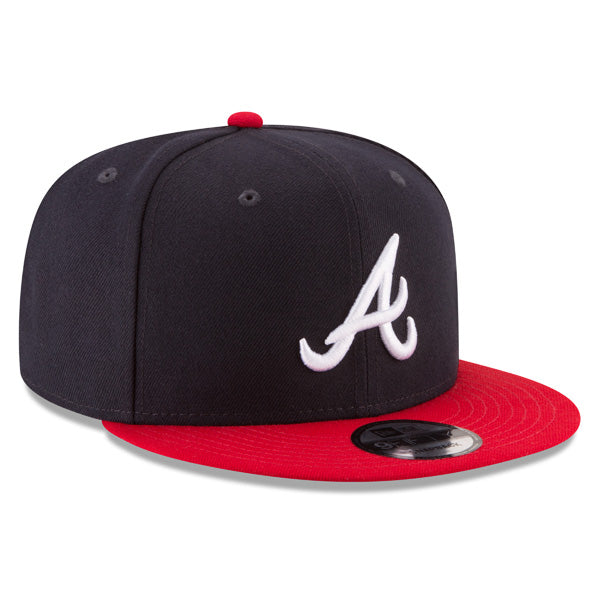 Atlanta Braves New Era CLASSIC Game 9Fifty Snapback MLB Hat - Navy/Red