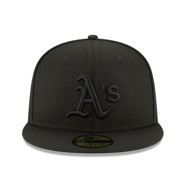 Oakland Athletics New Era MLB CLASSICS 59Fifty Fitted Hat - Black/Black