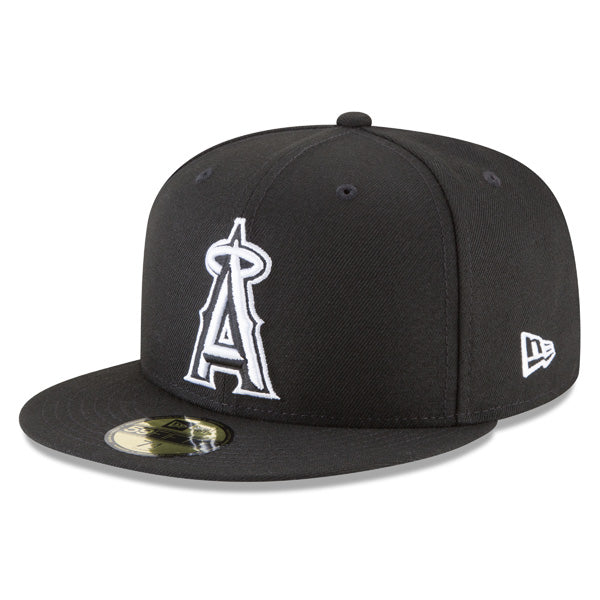 Los Angeles Angels New Era MLB CLASSICS 59Fifty Fitted Hat -Black/White