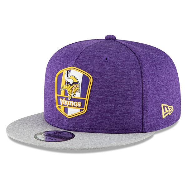 Minnesota Vikings New Era 2018 NFL Sideline Road Official 9Fifty Snapback Hat