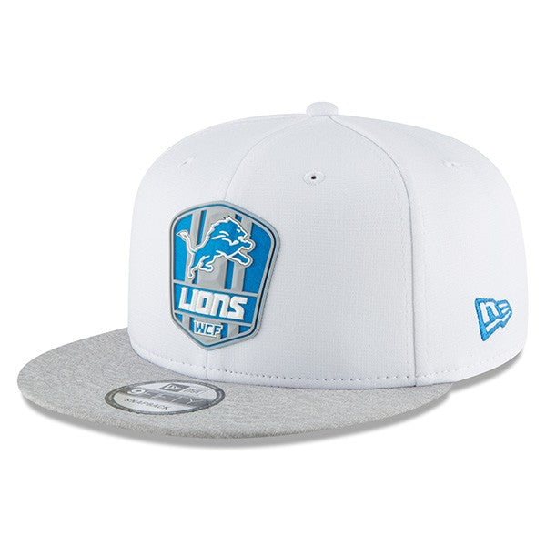 Detroit Lions New Era 2018 NFL Sideline Road Official 9Fifty Snapback Hat