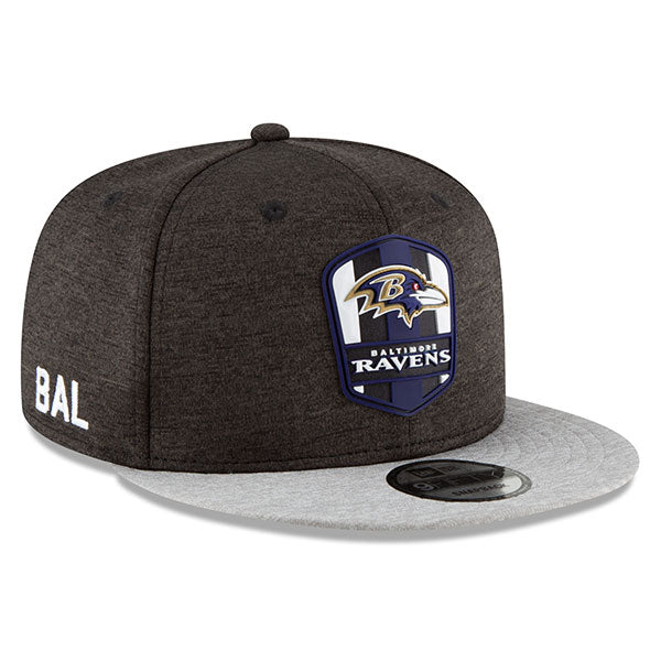 Baltimore Ravens New Era 2018 NFL Sideline Road Official 9Fifty Snapback Hat