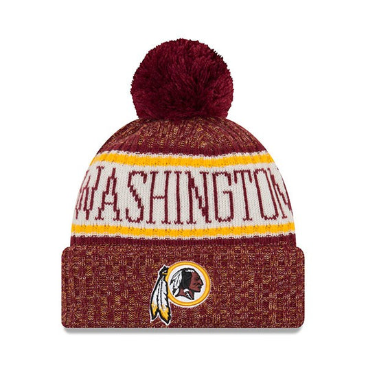 Washington Redskins New Era 2018 NFL On-Field SPORT KNIT Cuffed Pom Hat