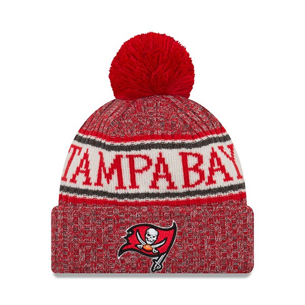 Tampa Bay Buccaneers New Era 2018 NFL On-Field SPORT KNIT Cuffed Pom Hat