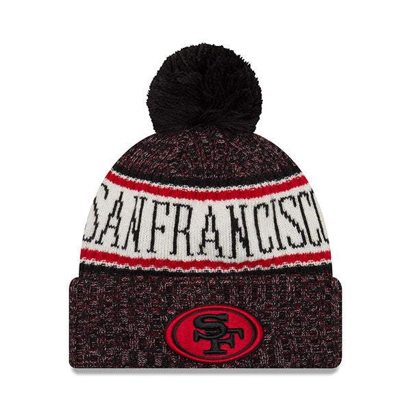 San Francisco 49ers New Era 2018 NFL On-Field SPORT KNIT Cuffed Pom Hat
