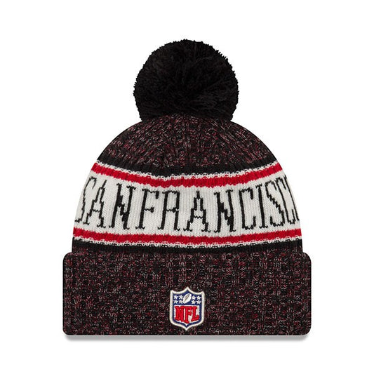 San Francisco 49ers New Era 2018 NFL On-Field SPORT KNIT Cuffed Pom Hat