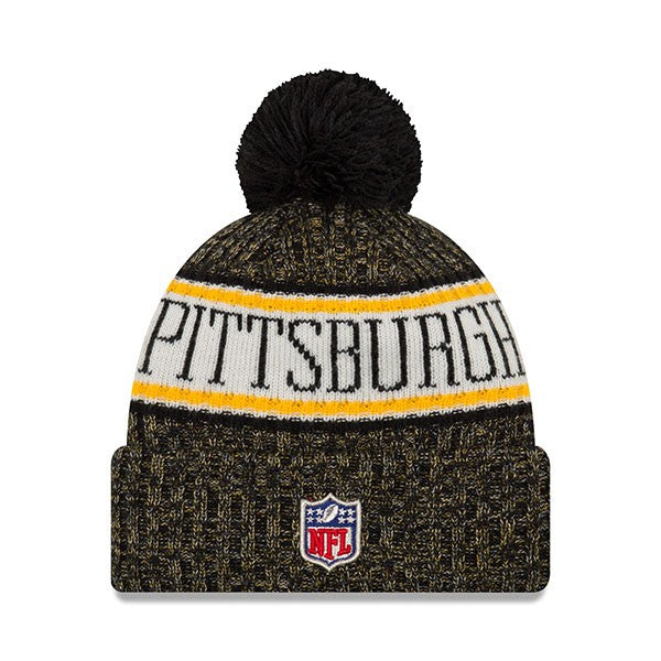 Pittsburgh Steelers New Era 2018 NFL On-Field SPORT KNIT Cuffed Pom Hat