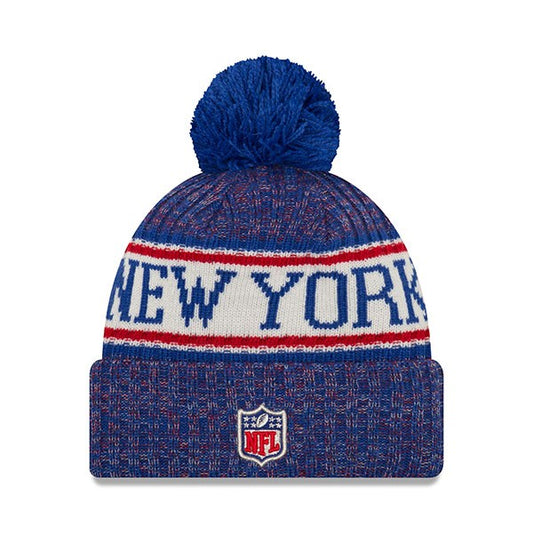 New York Giants New Era 2018 NFL On-Field SPORT KNIT Cuffed Pom Hat