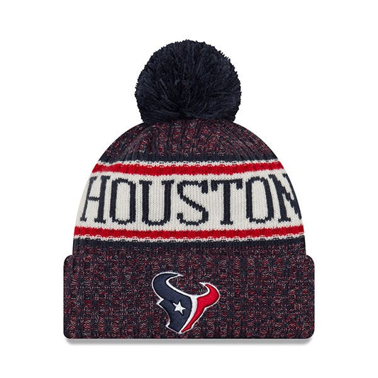 Houston Texans New Era 2018 NFL On-Field SPORT KNIT Cuffed Pom Hat