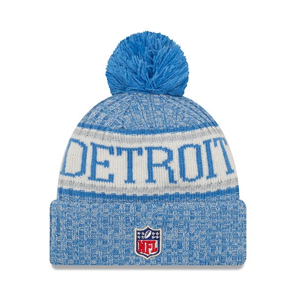 Detroit Lions New Era 2018 NFL On-Field SPORT KNIT Cuffed Pom Hat