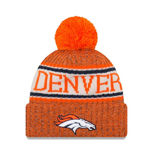 Denver Broncos New Era 2018 NFL On-Field SPORT KNIT Cuffed Pom Hat