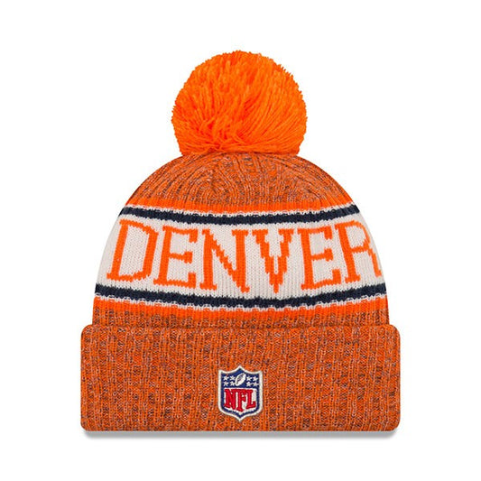 Denver Broncos New Era 2018 NFL On-Field SPORT KNIT Cuffed Pom Hat