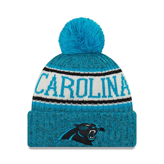 Carolina Panthers New Era 2018 NFL On-Field SPORT KNIT Cuffed Pom Hat