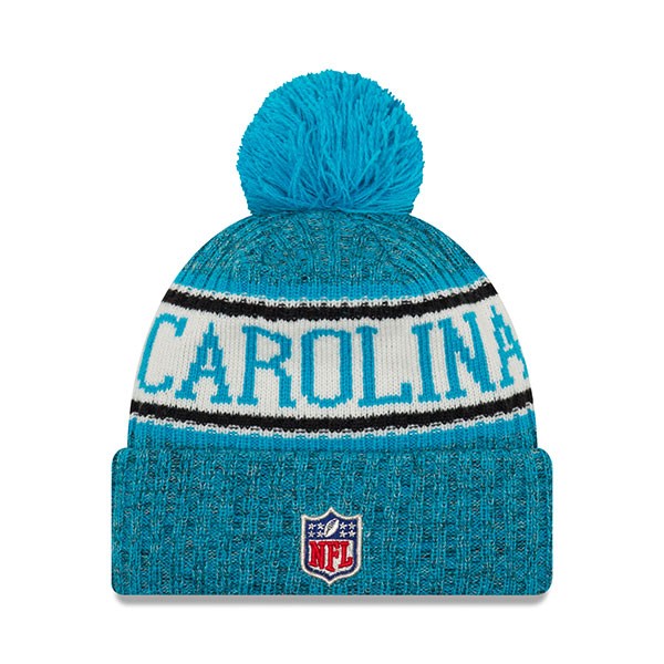 Carolina Panthers New Era 2018 NFL On-Field SPORT KNIT Cuffed Pom Hat