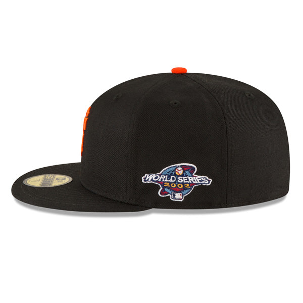 San Francisco Giants New Era 2002 WORLD SERIES Side Patch 59FIFTY Fitted MLB Hat – Black/Orange/Gray Bottom