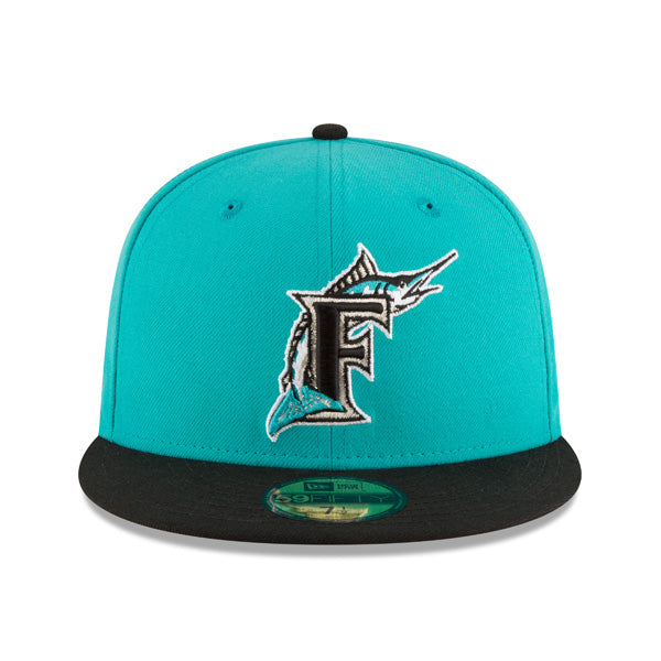 Florida Marlins New Era 1997 WORLD SERIES Side Patch 59FIFTY Fitted MLB Hat – Teal/Black/Gray Bottom