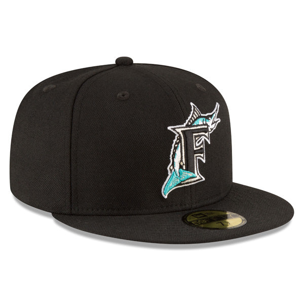 Florida Marlins New Era 1997 WORLD SERIES Side Patch 59FIFTY Fitted MLB Hat Black/Gray Bottom