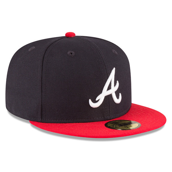 Atlanta Braves New Era 1995 WORLD SERIES Side Patch 59FIFTY Fitted MLB Hat – Navy/Red