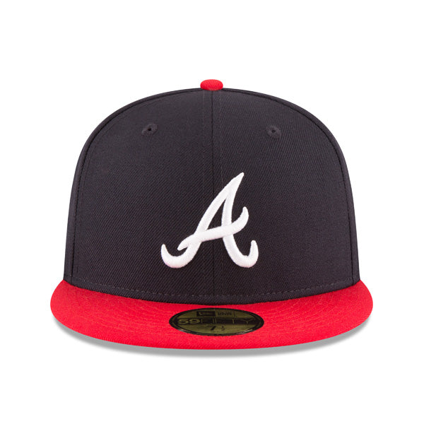 Atlanta Braves New Era 1995 WORLD SERIES Side Patch 59FIFTY Fitted MLB Hat – Navy/Red