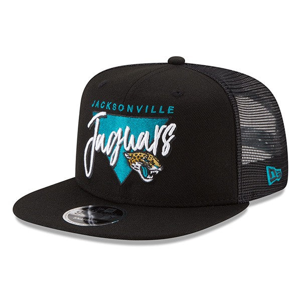 Jacksonville Jaguars New Era Retro Fresh Front Trucker Mesh 9FIFTY Snapback Adjustable Hat