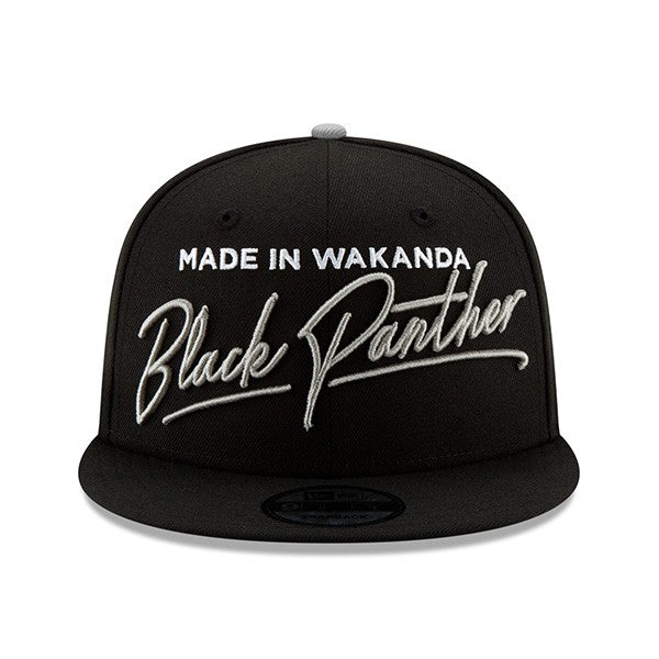 Black Panthers New Era SCRIPT TURN 9Fifty Snapback Adjustable Hat