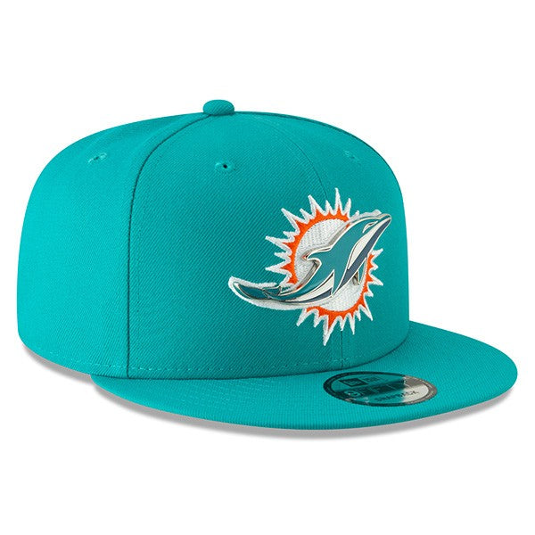 Miami Dolphins New Era METAL AND THREAD 9Fifty Snapback Adjustable Hat