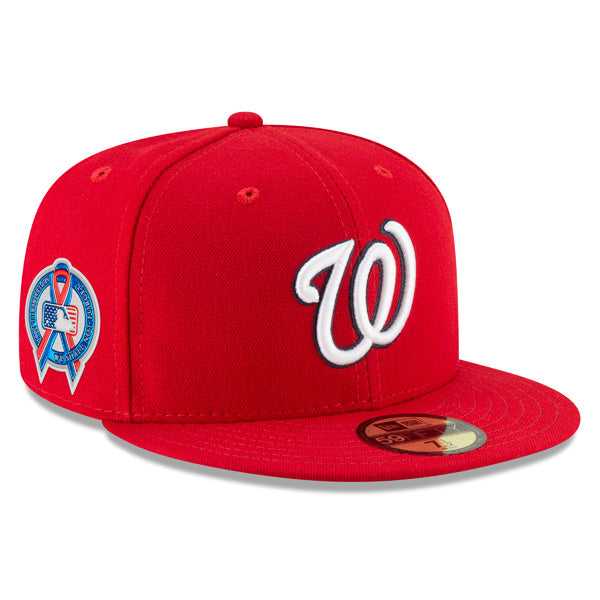 Washington Nationals New Era EXCLUSIVE 911 MEMORIAL 59Fifty Fitted Hat - Red/Black Bottom