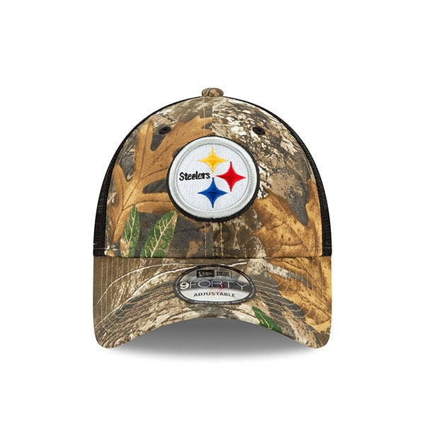 Pittsburgh Steelers New Era Trucker Mesh 9FORTY Snapback Hat - Realtree Camo