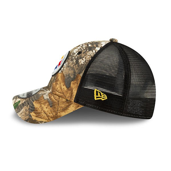 Pittsburgh Steelers New Era Trucker Mesh 9FORTY Snapback Hat - Realtree Camo