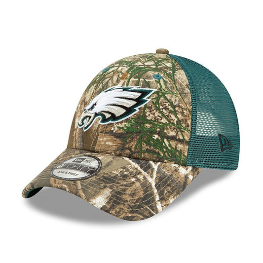 Philadelphia Eagles New Era Trucker Mesh 9FORTY Snapback Hat - Realtree Camo