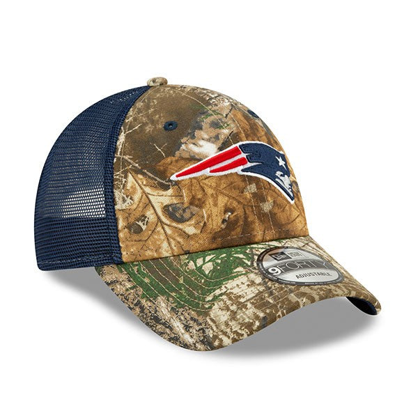 New England Patriots New Era Trucker Mesh 9FORTY Snapback Hat - Realtree Camo