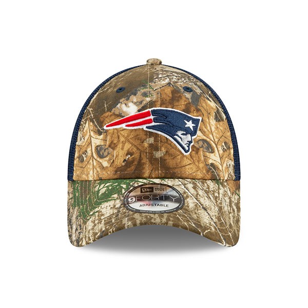 New England Patriots New Era Trucker Mesh 9FORTY Snapback Hat - Realtree Camo