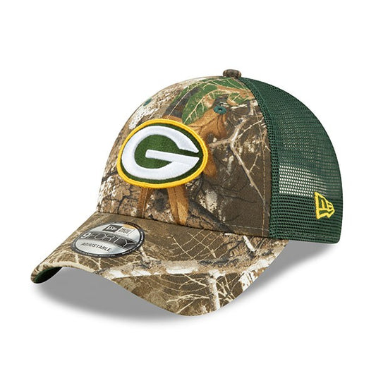 Green Bay Packers New Era Trucker Mesh 9FORTY Snapback Hat - Realtree Camo