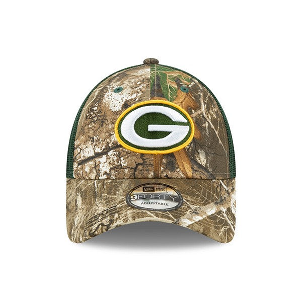 Green Bay Packers New Era Trucker Mesh 9FORTY Snapback Hat - Realtree Camo