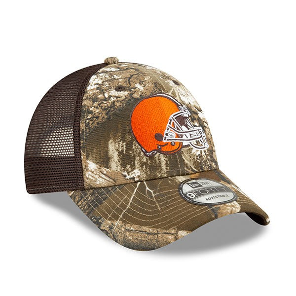 Cleveland Browns New Era Trucker Mesh 9FORTY Snapback Hat - Realtree Camo